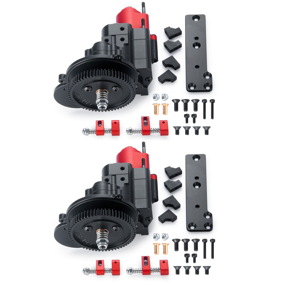 Metal Cutoff Gearbox 2 Speed Transmission for 1/10 Axial SCX10 RC Crawler Car