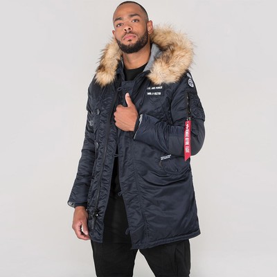 

Alpha Industries N3B Airborne Parka Мужская темно-синий, Alpha Industries N3B Airborne Parka