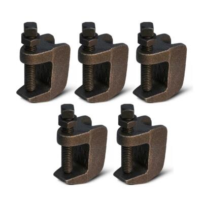 Highcraft Wide Mouth Beam Piping Support- Clamp, Uncoated Steel (5 Pack)