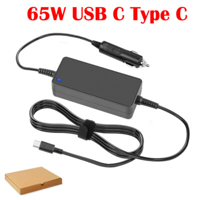 65W Type C USB C Car Laptop Adapter Charger For ASUS Acer Lenovo HP Dell Macbook
