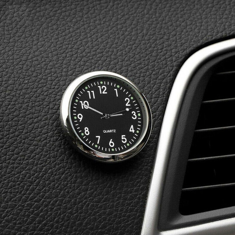 1Pc Luminous Quartz Analog Watch Stick On Clock Fit For Car Motorcycle Boat Bike