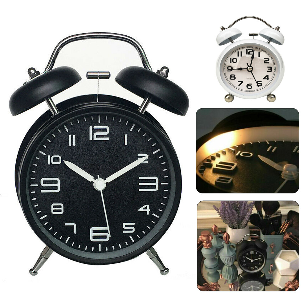 Twin Bell Battery Analogy Backlight Bedroom Home