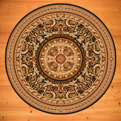 Wollteppich 300 cm Rund Einzigartig 100% Schurwolle Perser Orientalisches Design