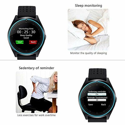Smart Watch-Touch Screen Wrist SIM Card Slot Camera Sport Fitness Compatible For
