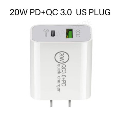 1-5X Lot 20W PD USB C Fast Charger Power Adapter Type C Block For iPhone Samsung