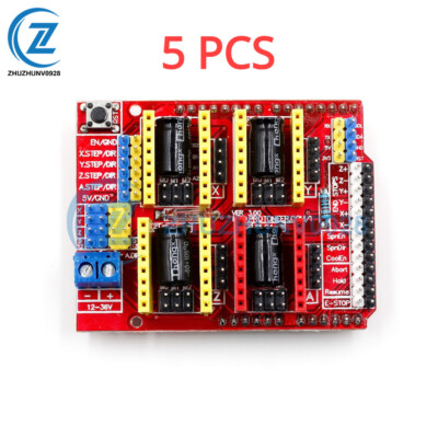 5PCS A4988 Driver V3 Engraver 3D Printer CNC Shield Expansion Board for Arduino