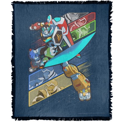 Voltron Blanket, 50''x60'' Crisscross Woven Cotton Blend Throw Blanket
