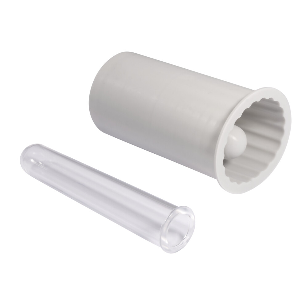 Rayher Silikon Gießform Vase geriffelt, Boden Ø5cm, Höhe 10,2cm, +1 Reagenzglas