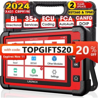 LAUNCH X431 CRP919E Auto Full Diagnostic Bidirectional Scan ECU Programming Tool