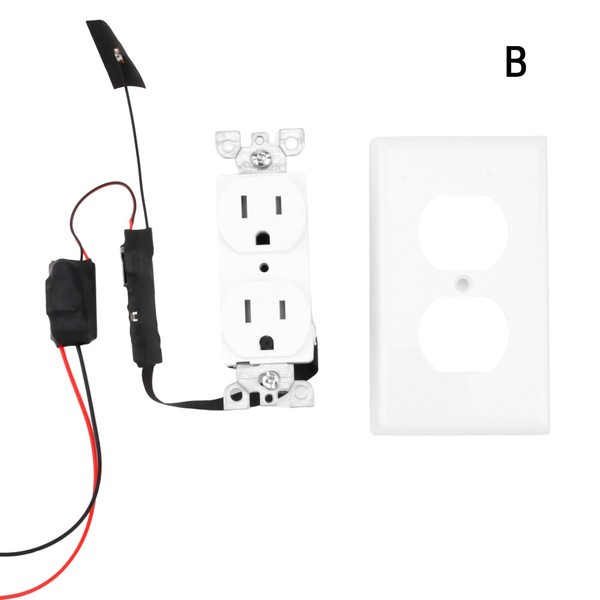 Electrical outlet installation kit with cover plate.