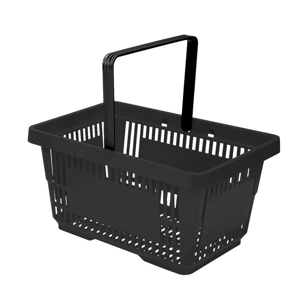 Black Plastic Shopping Baskets Pack of 5 with Single Handle eBay
