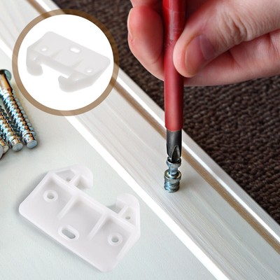  12 Pcs Rail Hinge Repair Plate Drawer Parts Track Guides Slides