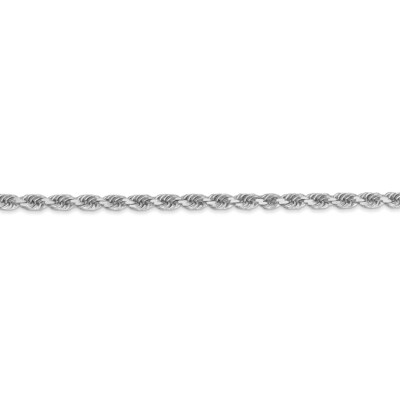 Pre-owned Superdealsforeverything Leslie's Real 14kt 3.00mm Diamond- Cut Rope Chain; 7 Inch In White
