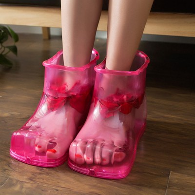  2 Pcs Creative Foot Massage Shoes Bath Boot Soak Boots Men and Women Miss