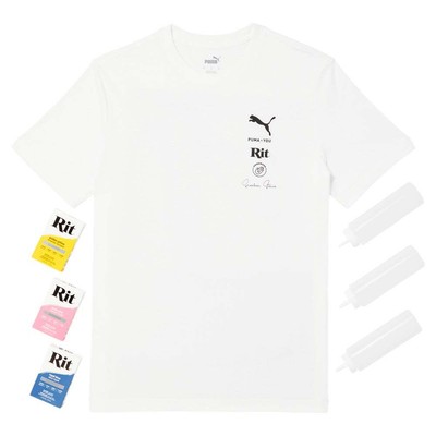 

Puma X You Tie Dye Kit Футболка с круглым вырезом и короткими рукавами Мужская футболка размера  Повседневный топ, Белый, Puma X You Tie Dye Kit Crew Neck Short Sleeve T-Shirt
