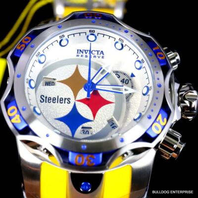 INVICTA INVICTA NFL PITTSBURGH STEELERS VENOM GEN III 52MM SWISS CHRONOGRAPH WATCH