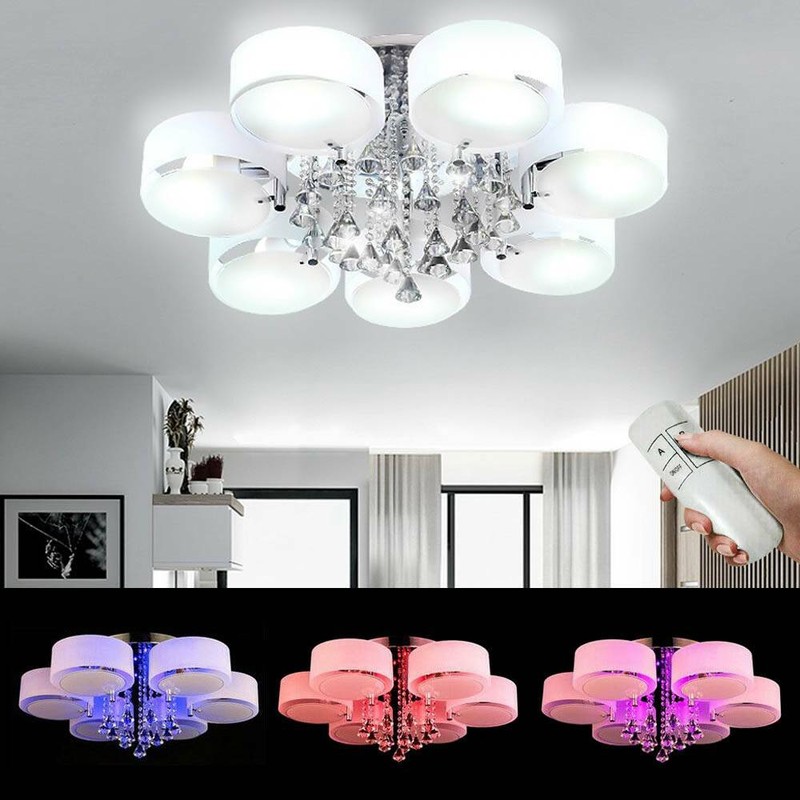 Details Zu 5 Way Round Fashion Modern Led Crystal Ceiling Lights Aisle Living Room Lamp