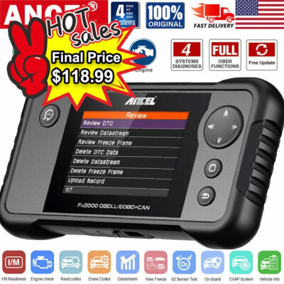 Check Engine OBD2 Scanner Transmission ABS SRS Code Reader Diagnostic Scan Tool