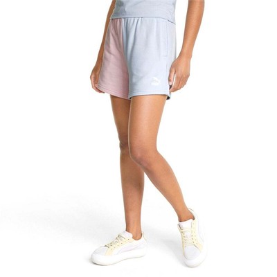 

Puma Classics Block High Waist Shorts Womens Size  Casual 53460821, Blue;pink, Puma Classics Block High Waist Shorts