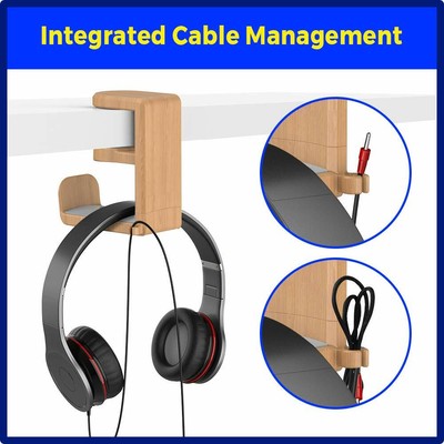 PC Gaming Headset Headphone Hook Holder Hanger Mount Headphones Stand with Ad...
