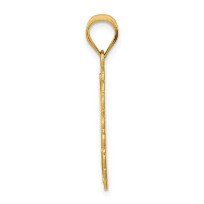 Pre-owned Diamond2deal 14k Yellow Gold Solid Satin Gemini Zodiac Oval Pendant
