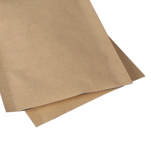 100x Two-Sided Kraft Mylar Foil Heat Seal Food Packaging Bags with Tear Notch