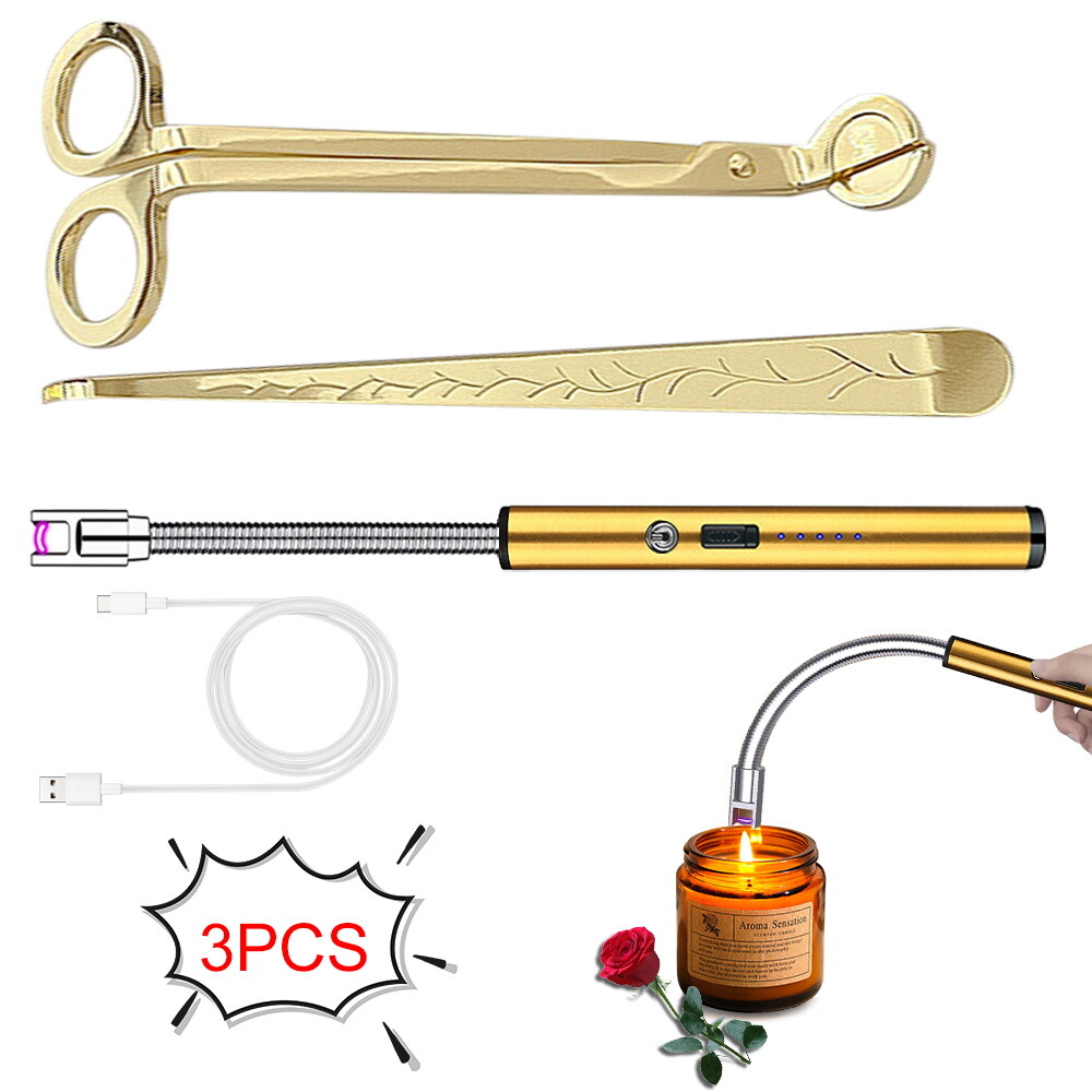 3 Pcs Candles Snuffer & Candle Wick Trimmer & Dipper Accesso