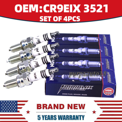 4Pcs NGK CR9EIX 3521 Iridium IX Spark Plug For SUZUKI GSXR Motorcycle Tune Up US