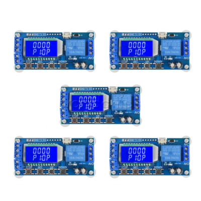 1-10PC 6-30V Micro USB Relay Module Delay Trigger Cycle Timer Circuit LCD Switch