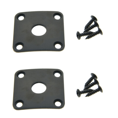 2Pcs Curved Guitar Socket Cover Metal Jack Plate screws for Gibson Les Paul
