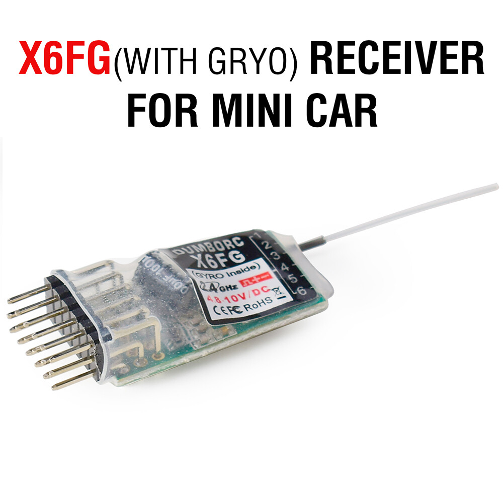 DUMBORC X6FG 2.4G 6CH RC System Receiver for Domborc RC X4 X5 X6 Transmitter