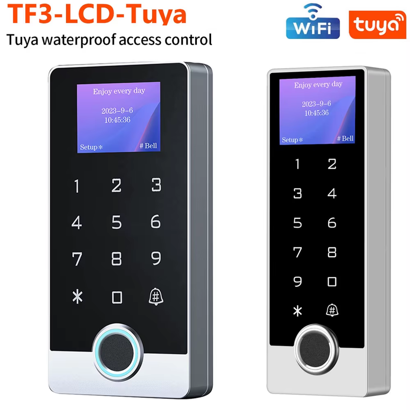 WIFI Tuya APP Keyless Door Lock Waterproof Fingerprint Access Control Keypad Out