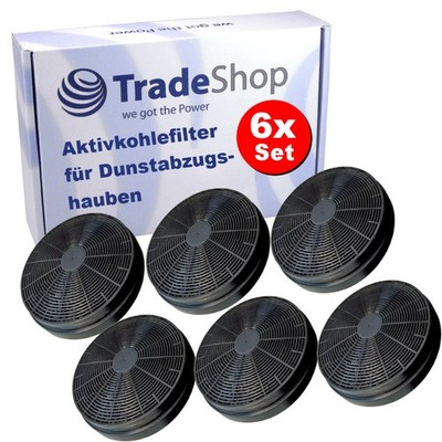 6x Aktivkohlefilter 175 x 35mm für PKM, Respekta, Akpo Dunstabzugshauben