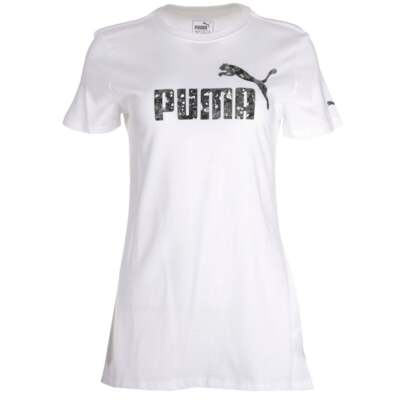 Puma Shatter Fill No.1 Logo Crew Neck Short Sleeve TShirt Womens Size XS Casual