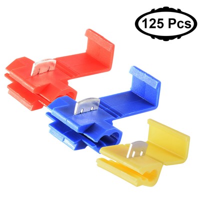 125 PCS Solderless Fast Lock Splice Wire Terminals Connector