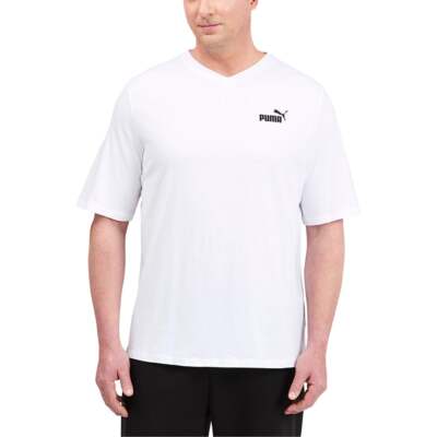 

Puma Ess+ Футболка с коротким рукавом и V-образным вырезом Большие высокие мужские белые повседневные топы 58625402, Белый, Puma Ess+ V Neck Short Sleeve T-Shirt Big Tall