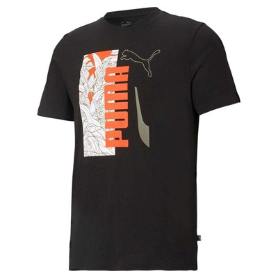 

Футболка Puma Summer Vibe с круглым вырезом и короткими рукавами, Черный, Puma Summer Vibe Graphic Crew Neck Short Sleeve T-Shirt Big Tall
