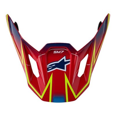 Alpinestars Helmschirm SM7 Guss blau rot Schirm Helmvisier Ersatz MX Helm