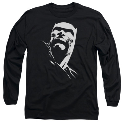 BATMAN DKR HEAD Licensed Adult Men's Long Sleeve Graphic T-Shirt SM-3XL