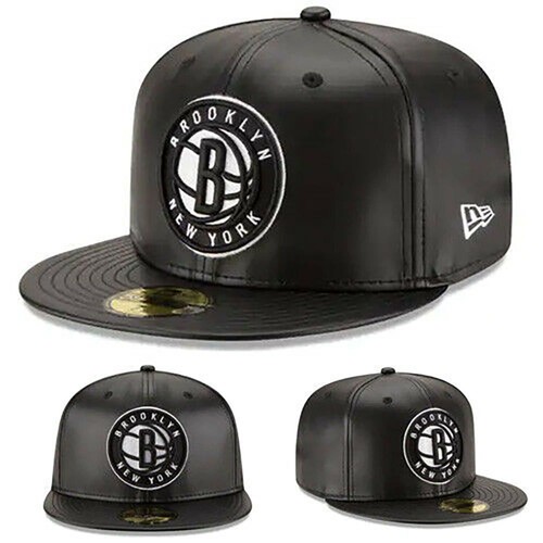 [70344059] Мужская кепка New Era NBA 59Fifty из искусственной кожи Brooklyn Nets