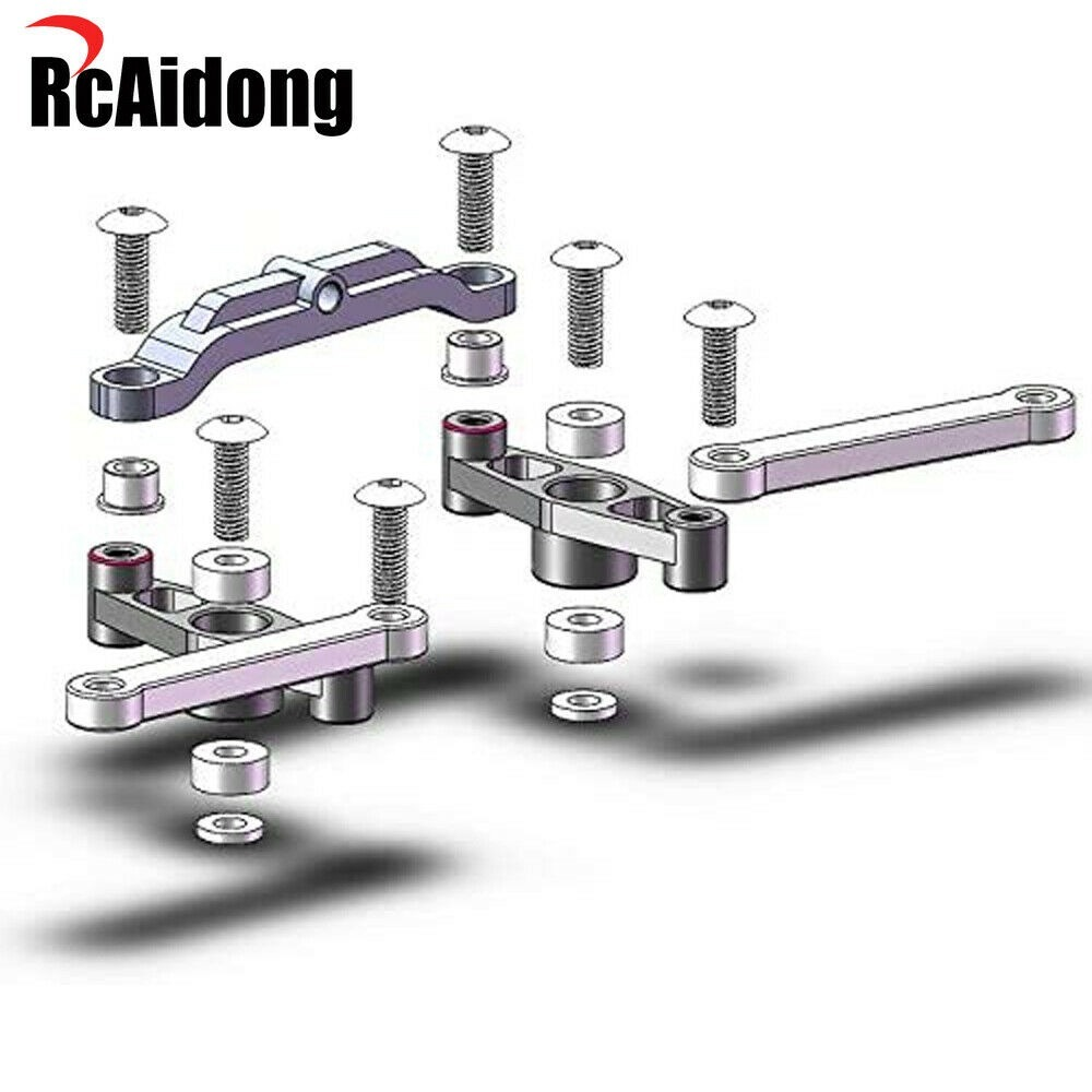 Aluminum Ball Bearing Crank Steering Set for Tamiya TT02 TT-02D Upgrades Parts