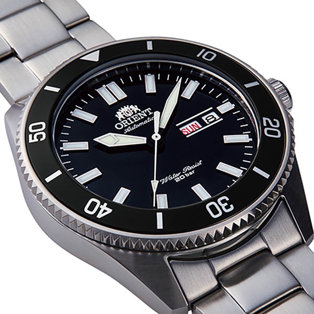 Pre-owned Orient Kano Diver Mechanical Watch Day Date Black Dial Aa0008b Made In Japan