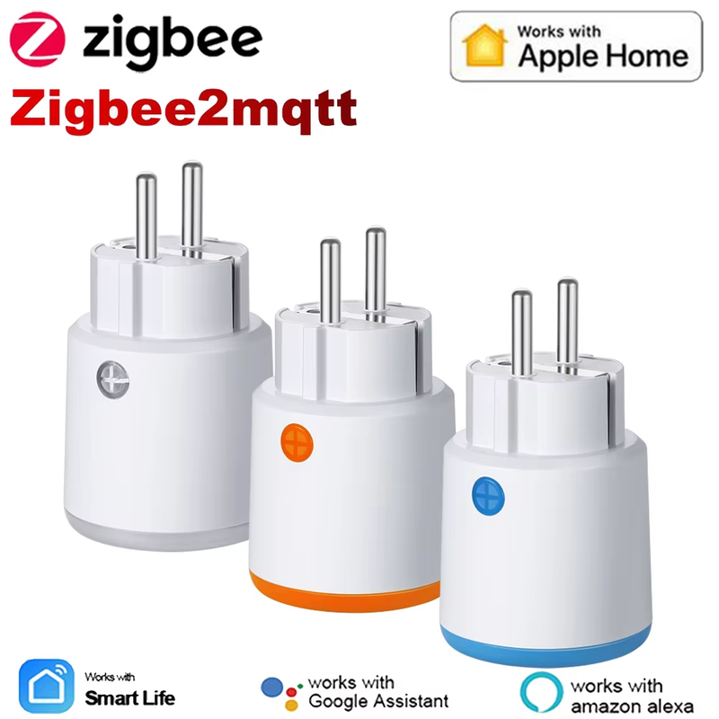 Smart Zigbee Plug Socket 3680W 16A Power Energy Monitoring Timer Switch EU Outle