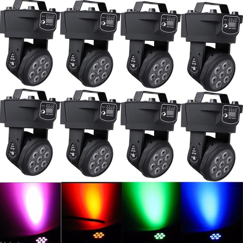 8pcs 105w Rgbw 7-Led Wash Moving Head Light Dmx Stage Light Dj Party Dj Lights