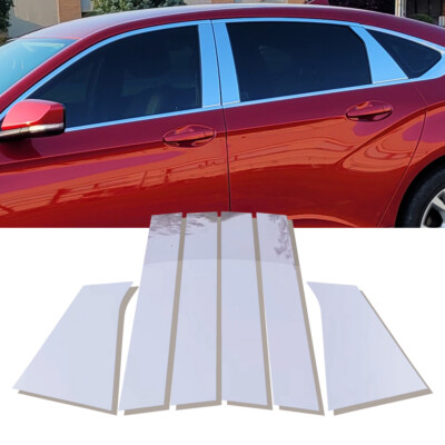 Chrome Pillar Posts for Chevy Malibu 2016-2022 4dr Set Door Trim Mirror Cover