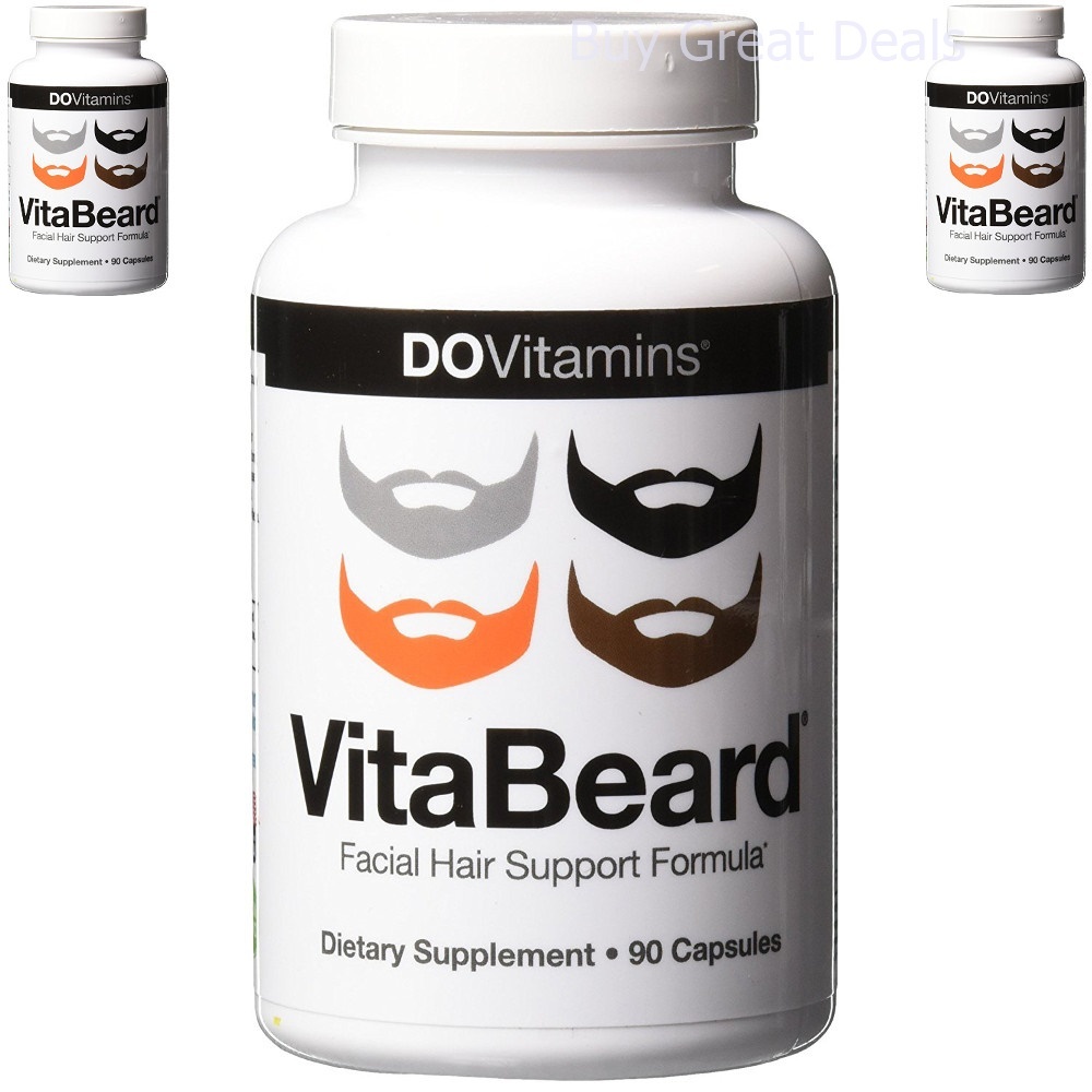 Men Vitabeard Facial Hair Thicker Beard Fast Growth Vitamins Feed