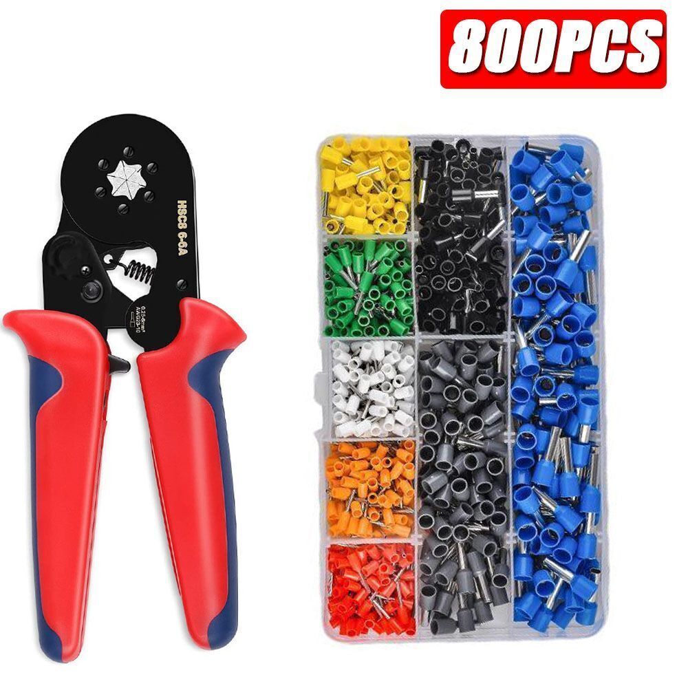 USA Terminal Cable Wire Connector Plier Block Cord Tube Suit Crimping Sleeve