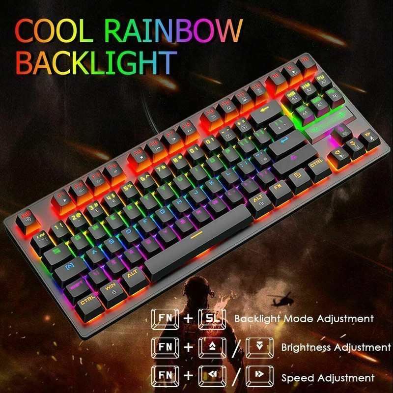 60Percent Mechanical Gaming Keyboard Type C LED Backlit Wire