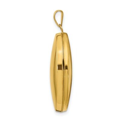 Pre-owned Skyjewelers Real 14kt Yellow Gold Polished Domed Oval Locket