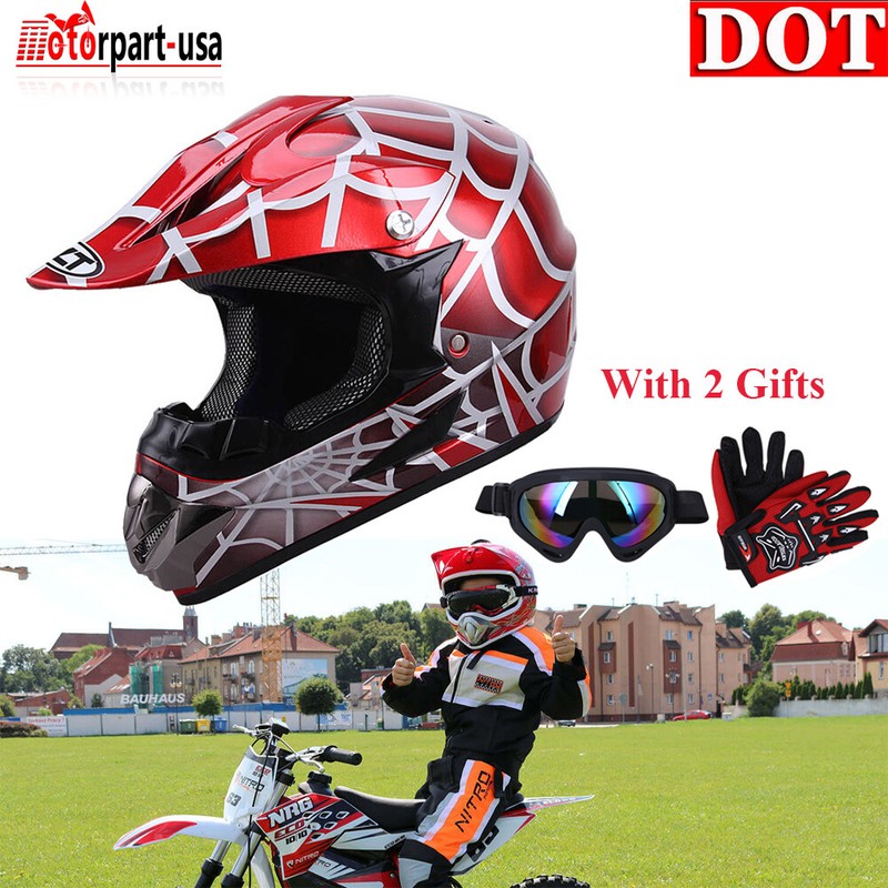 DOT Youth Kids Boys Girls Helmet Motorcycle Motocross Off-Ro